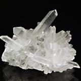 Quartz
Kruchev dol Mine, Madan District, Smolyan Oblast, Bulgaria
5.5 x 7.2 cm.
A flat quartz plate with a couple of Japan Law twins mined in 2007. (Author: crosstimber)