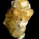 Fluorite
Abraham shaft, Himmelfahrt mine, Freiberg, Erzgebirge, Saxony, Germany.
5,5 x 3 cm
Good Himmelfahrt fluorite from an old miner´s collection (found 1908). (Author: Andreas Gerstenberg)