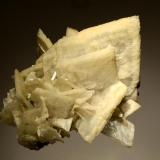 Barite
Baia Sprie, Maramures, Romania
7.2 x 8.6 cm.
Large creamy-white bladed crystals to 5.0 cm on edge with minor stibnite on the bottom of the specimen. (Author: crosstimber)