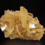 Barite
Roata Mine, Cavnic, Maramures, Romania
4.0 x 6.5 cm.
Straw-yellow, bladed barite crystals. Mined in 1996. (Author: crosstimber)