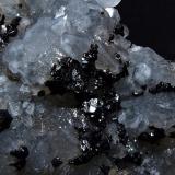 Quartz Sphalerite Fluorite.
Boundary Cross Vein, Rampgill Mine, Alston, Cumbria, England, UK.
FOV 25 x 25 mm approx (Author: nurbo)