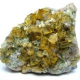 Fluorite
Vater Abraham Mine, Lauta, Marienberg District, Erzgebirge, Saxony, Germany
Specimen size 6 cm (Author: Tobi)