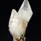 Calcite
Verchniy Mine, Dal’negorsk, Primorskiy Kray, Russia
3.5 x 10.0 cm.
Scalenohedral calcite crystals to 4.0 cm. perched on a column of arborescent tan calcite and quartz. (Author: crosstimber)