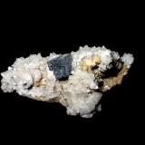 Galena, calcite, dolomite
Sachtleben mine, Meggen, Sauerland, Northrhine-Westphalia, Germany.
6 x 3,5 cm (Author: Andreas Gerstenberg)