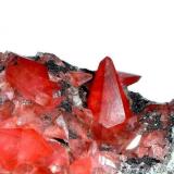 Rhodochrosite, fluorite.
Uchucchacua Mine, Oyon Province, Lima Department, Peru
84 mm x 65 mm

Close-up view (Author: Carles Millan)