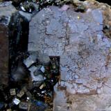 Galena + esfalerita + fluorita
Joplin, Jasper Co., Missouri, EEUU.
126 x 73 x 64 mm
Detalle. (Autor: José Luis Zamora)