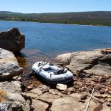 I found an interesting area to recce for crystals; also a nice place to park the boat and fish. (Author: Pierre Joubert)