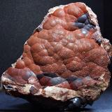 Dolomite and Kidney Ore Haematite.
Frizington Parks mine, Frizington Cumbria, England, UK.
70 x 70 mm (Author: nurbo)