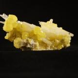 Sulfur, gypsum, aragonite
Sicily, Italy
14.6 x 6.9 x 7.1 cm (Author: Don Lum)