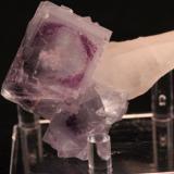 Fluorite, Quartz
Yaogangxian Mine, Yizhang Co., Chenzhou, Hunan, China
7.7 x 5.6 x 4.3 cm

Fluorite with zoning and quartz inclusion (Author: Don Lum)