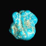 Turquesa
Sleeping Beauty Mine, Miami, Gila Co., Arizona, EUA.
2,9 x 2,5 x 2,3 cm. /  peso= 19,1 gr.
Nódulo botrioidal, azul celeste, con pirita. (Autor: Carles Curto)