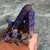 Azurite and Malachite on Limonite covered Quartz.
M’Cissi, Er Rachidia, Morocco
6.7cm x 5.4cm x 3.1cm (Author: Mark Ost)