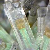 Gypsum with Malachite and Danburite Inclusions
Dalnegorsk, Russia
9.1 x 7 x 6 cm

ex-Stalingrad Museum (Author: Don Lum)