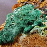 Malachite.
Roughton Gill, Caldbeck Fells, Cumbria, England, UK.
close up of above sample (Author: nurbo)