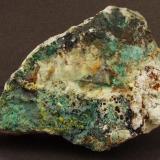 Pyromorphite, Mimetite, Chrysocolla, Plumbogummite. Malachite
Roughton Gill Mine,  Caldbeck Fells, Cumbria, England, UK.
90 x 55 mm (Author: nurbo)