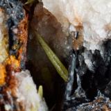 Pyromorphite.
Roughton Gill, Caldbeck Fells, Cumbria, UK
Crystal ca 5 mm on 7 cm specimen. (Author: Ru Smith)
