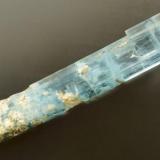 Beryl var aquamarine.
Sakangyi, Mogok Township, Pyin-Oo-Lwin District, Mandalay Division, Burma (Myanmar).
46 mm long (Author: Ru Smith)