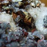 Marcasita, Calcita, DolomitaLas Suertes Quarry, Las Suertes, Vegas de Matute, Comarca Suroeste, Segovia, Castile and León, Spain5 x 3 cm. (Autor: javier ruiz martin)