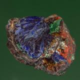 Azurite with Malachite
Copper Queen Mine, Bisbee, Warren District, Mule Mts, Cochise Co., Arizona, USA
4.0 x 3.3 cm (Author: am mizunaka)