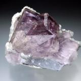 Fluorite with Calcite and Quartz
Rotherhope Fell Mine, Alston Moor, Cumbria, England, UK
7 cm across (Author: Jesse Fisher)