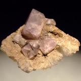 Fluorite on Quartz
Burtree Pasture Mine, Cowshill, Weardale Co, UK
8.7x6.5cm
Slightly elongated crystals, the underside of the specimen is crystaline quartz. (Author: Greg Lilly)