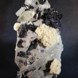 Calcite, Barite, Fluorite, Sphalerite
Elmwood Mine, Smith County,  Tennessee, USA
20 x 8.5 cm (Author: Don Lum)