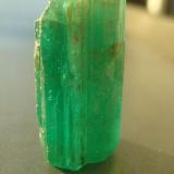 Beryl (var. Emerald)
Wolo, Ethiopia
2,5 x 1,2 x 1,2 cm
Emerald in sunlight (Author: Jacquou HO)