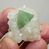 Fluorite on Quartz
Riemvasmaak, Northern Cape, South Africa
36 x 34 x 14 mm (Author: Pierre Joubert)