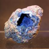 Shattuckite, Barite
Kaokoveld Mine, Kaokoveld, Kunene, Namibia
5 x 3.8 cm (Author: Don Lum)