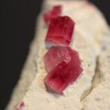 Beryl (var red Beryl)
Red Emerald Claim, Wah Wah Mountains, Beaver County, Utah, USA
5 x 3.2 cm (Author: Don Lum)