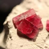 Beryl (var red Beryl)
Red Emerald Claim, Wah Wah Mountains, Beaver County, Utah, USA
5 x 3.2 cm (Author: Don Lum)