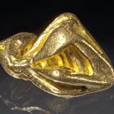 Gold
Mina Zapata, Santa Elena de Uairen, Bolívar, Venezuela
1,5 cm in lenght
Hoppered, octahedral crystal, characteristic for the locale. (Author: Simone Citon)