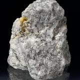Sylvanite
Cresson Mine, Cripple Creek, Colorado, USA
2,6x2,5x2,2 cm
Steel gray to pale yellowish, flattened, striated crystals in matrix. Unusual rich specimen. (Author: Simone Citon)