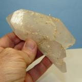 Quartz
Ceres, Western Cape, South Africa
120 x 87 x 47 mm
Quartz crystals, of this size, from our direct vicinity, are not common.  This one is a floater. (Author: Pierre Joubert)