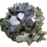 Galena, calcite, quartz
Dal&rsquo;negorsk, Primorskiy Kray, Far-Eastern Region, Russia
90 mm x 90 x mm x 50 mm (Author: Carles Millan)