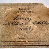 Freiberg Mining Academy label, its style dates it to between 1880-1905 (Author: ian jones)