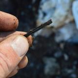 Black Tourmaline
Green Dream Claim, Revelstoke, BC, Canada
2 inches long
long slender black tourmaline, has perfect trigonal tip. from a pocket at my green dream claim (Author: thecrystalfinder)