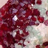 Cuprite.
Tsumeb, Namibia.
Brilliant red crystals to 5 mm on 8 x 4 cm matrix.
 (Author: Ru Smith)