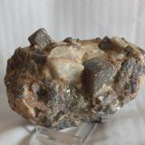 Andalucita<br />Sierra Albarrana, Hornachuelos, Comarca Valle Medio del Guadalquivir, Córdoba, Andalucía, España<br />Cristal más grande de 5x3 cm.<br /> (Autor: Nieves)