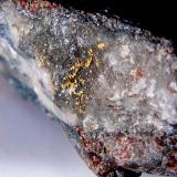 Gold
Wright Hardgraves, Kirkland Lake, Ontario, Canada
8cm x8cm
Gold ore. Same sample on the side (Author: derrick)