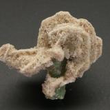 Calcite on prehnite with datolite
Lane Quarry, Hampden County, Massachusetts, USA
9 x 9 cm.
Calcite on prehnite with minor datolite. The reverse of JPG 1698. (Author: vic rzonca)