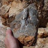 Piece of smoky quartz left behind at above site. (Author: Pierre Joubert)