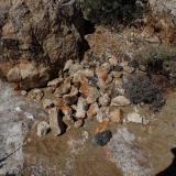 A smoky quartz vein that has been exploited. (Author: Pierre Joubert)