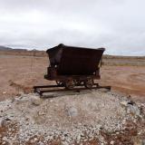 Koekepan or ore wagon in front of above building. (Author: Pierre Joubert)