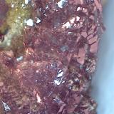 Adamite var Manganoan
Ojuela Mine, Mapimi, Mun. de Mapimi, Durango, Mexico
4.0 x 3.0 x 2.0 cm
ex Ron Pellar
glassy deep purple crystals of Adamite (Author: Don Lum)