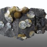 Highdown Quarry, Filleigh, Devon, England, UK.
Radiating balls of wavellite crystals to 12mm diameter. Collected in 1979 (Author: ian jones)