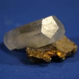 Calcite, Chalcopyrite
Sweetwater Mine, Viburnum Trend District, Reynolds County, Missouri, USA
4.8 x 4.0 x 3.0 cm (Author: Don Lum)