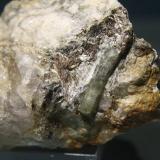 Berilo<br />Mina Alegría, Morille, Comarca Campo de Salamanca, Salamanca, Castilla y León, España<br />Cristal de 2,5x0,5 cm<br /> (Autor: minero1968)