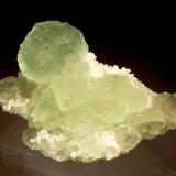 Fluorite
Xiefang Mine, Ruijin Co., Ganzhou Pref., Jiangxi Prov., China
4.8 x 7.0 cm
Mint green cuboctahedral fluorite crystals on a matrix of quartz. (Author: crosstimber)