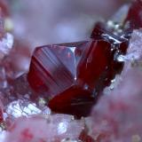 Cinabrio.
Mina Las Cuevas, Almadén, Distrito de Almadén, Ciudad Real, Castilla-La Mancha, España
Campo de visión 2 mm. (Autor: Juan Miguel)